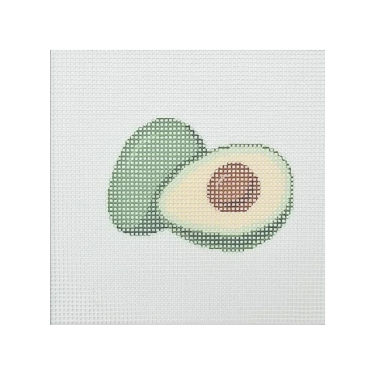 Avocado Hand Painted Needlepoint Kit 14 Mesh Canvas