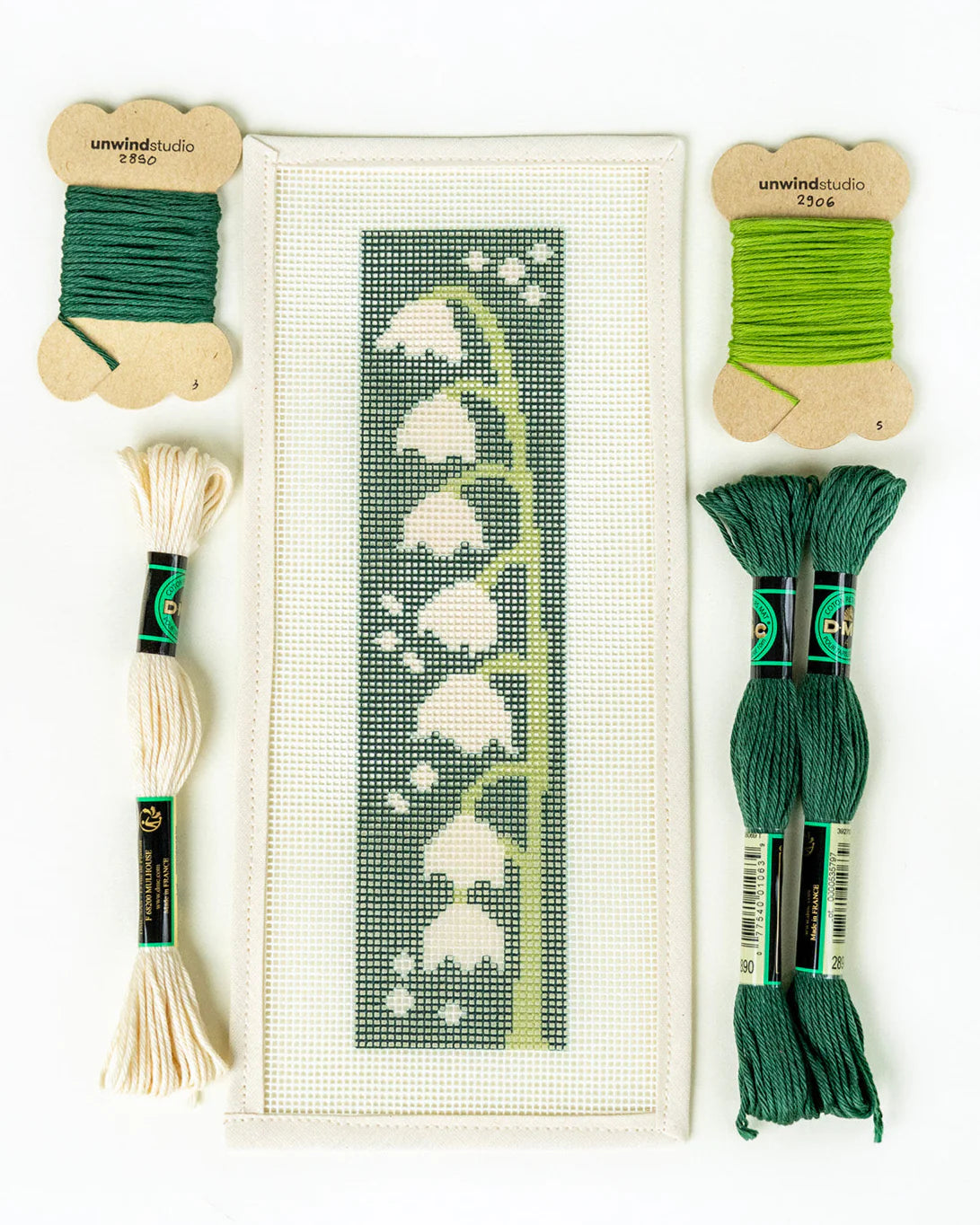 Unwind Studio Lily of the Valley Bookmark Needlepoint Kit