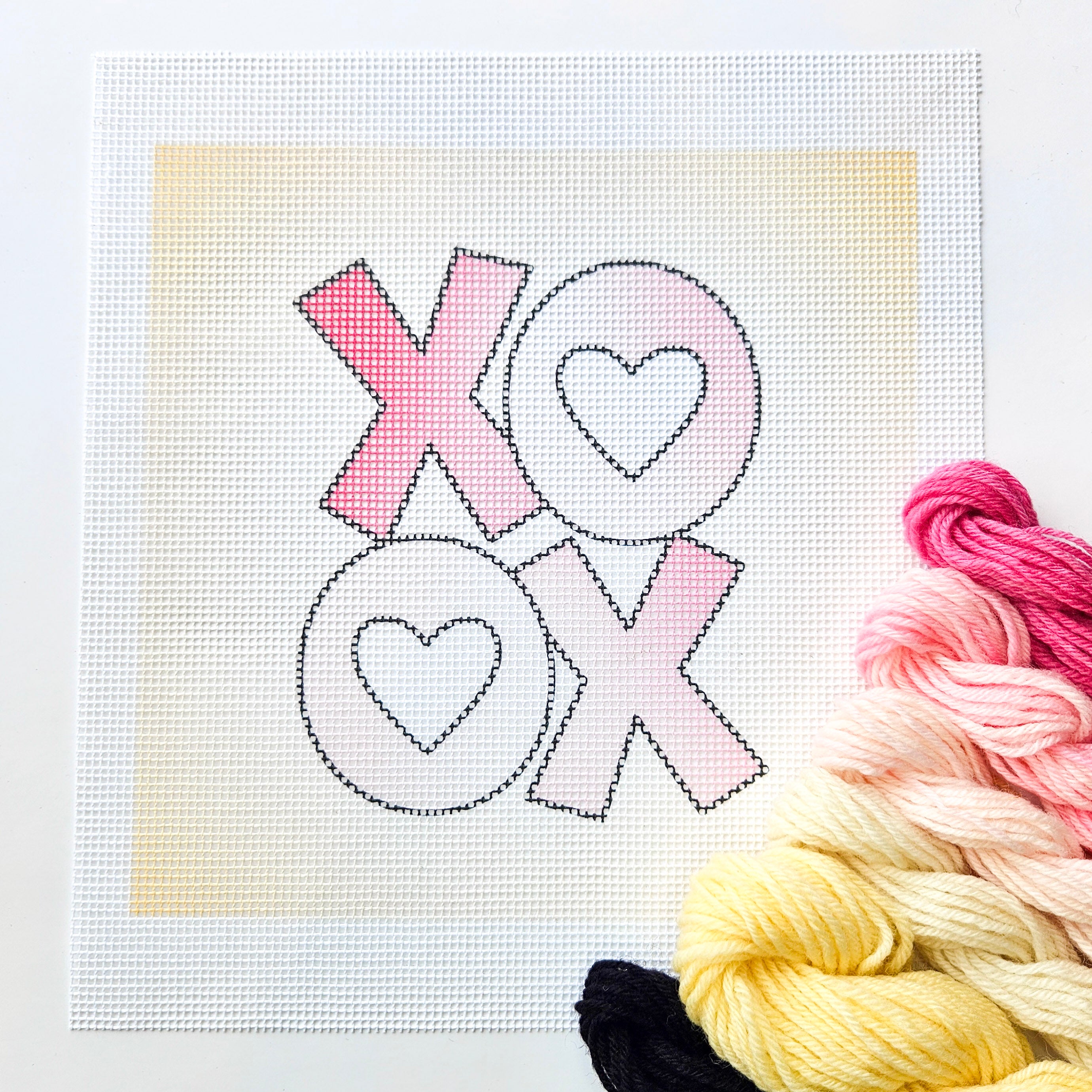 XOXO Beginner Needlepoint Kit