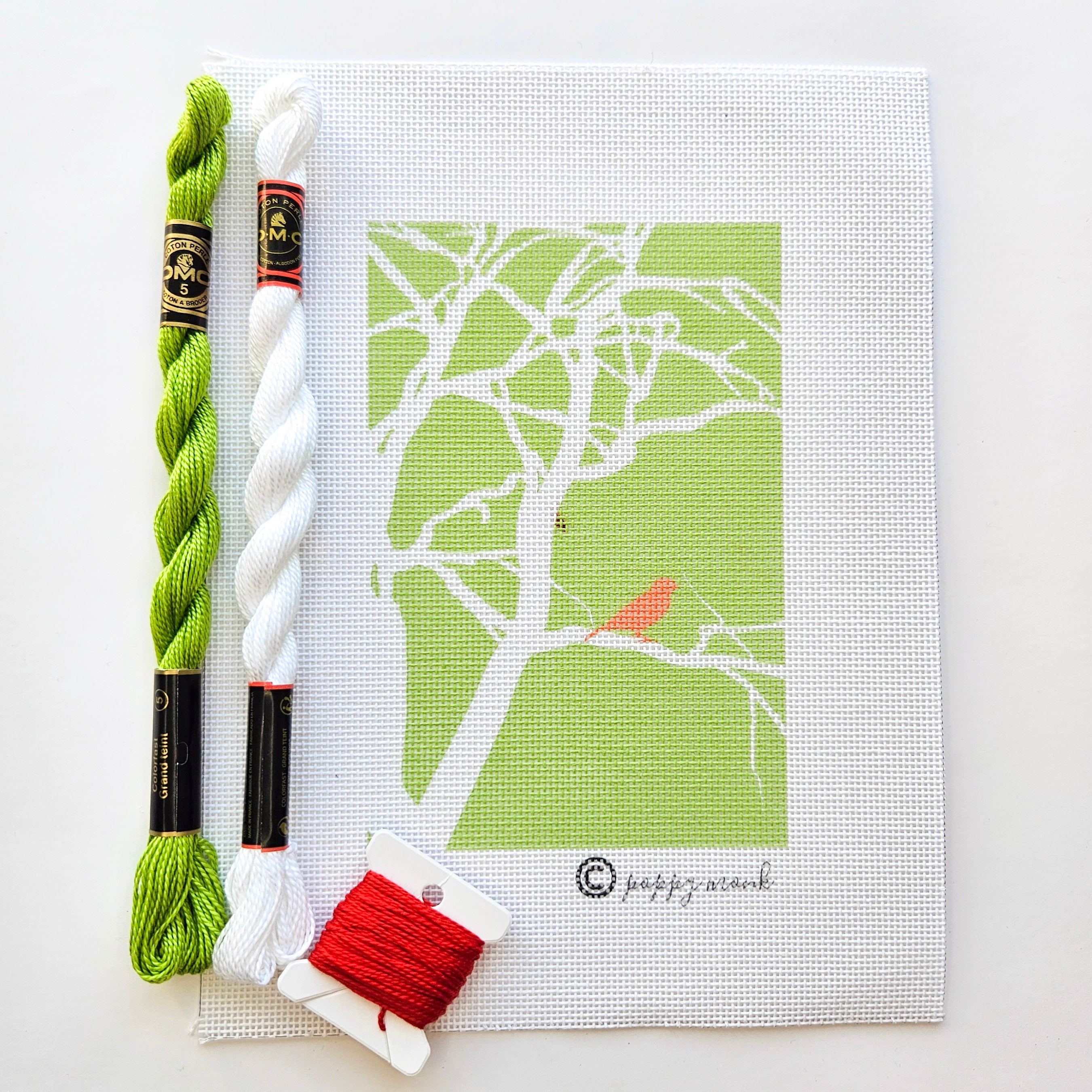 Red Bird Needlepoint Kit