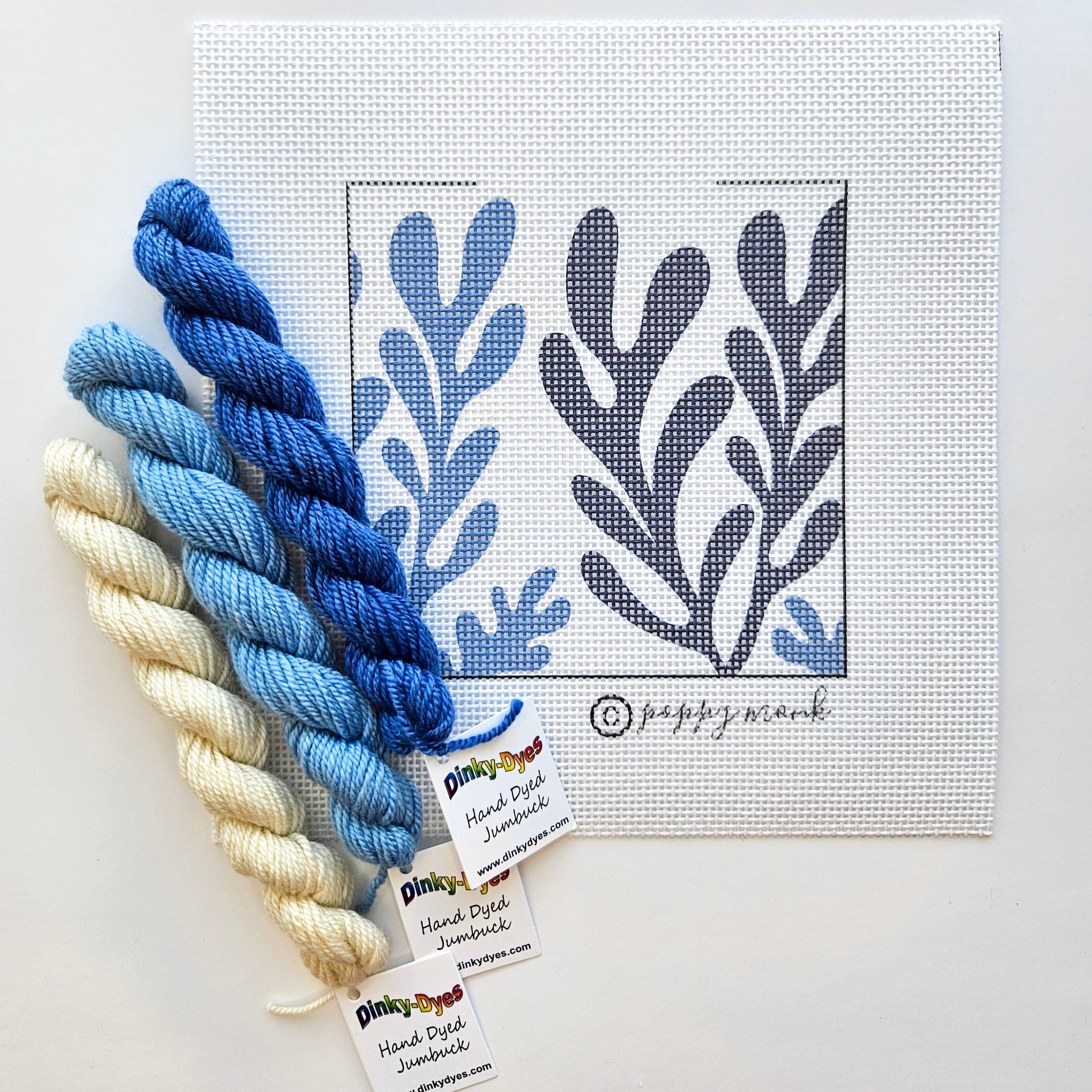 Kelp Blue and White Needlepoint Kit