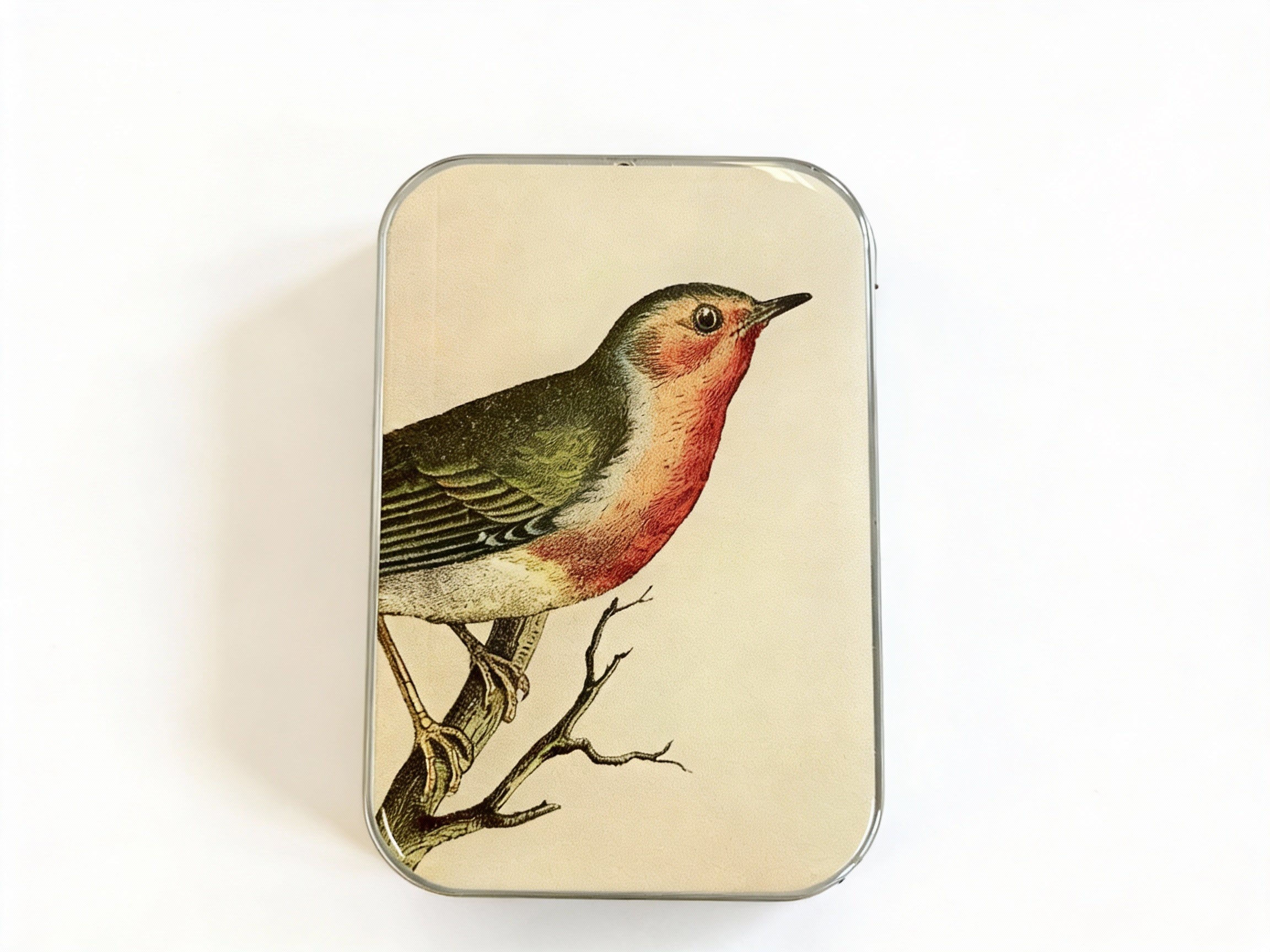 Notions Tin Can - Vintage Bird