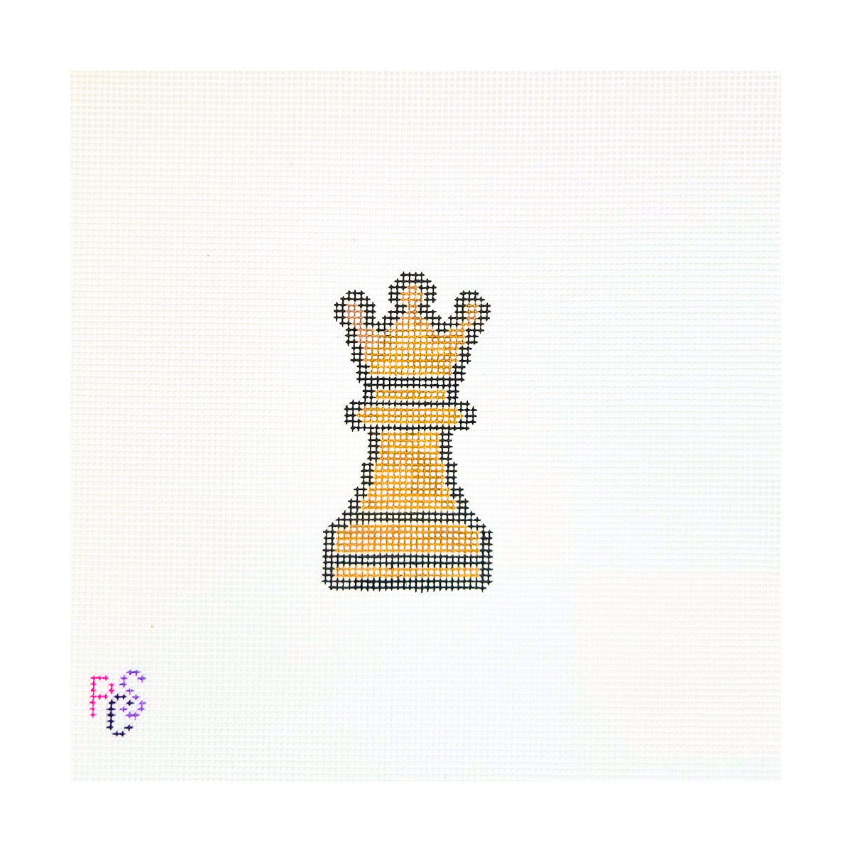 Chess Hand Painted Needlepoint Kit 18 Mesh Canvas