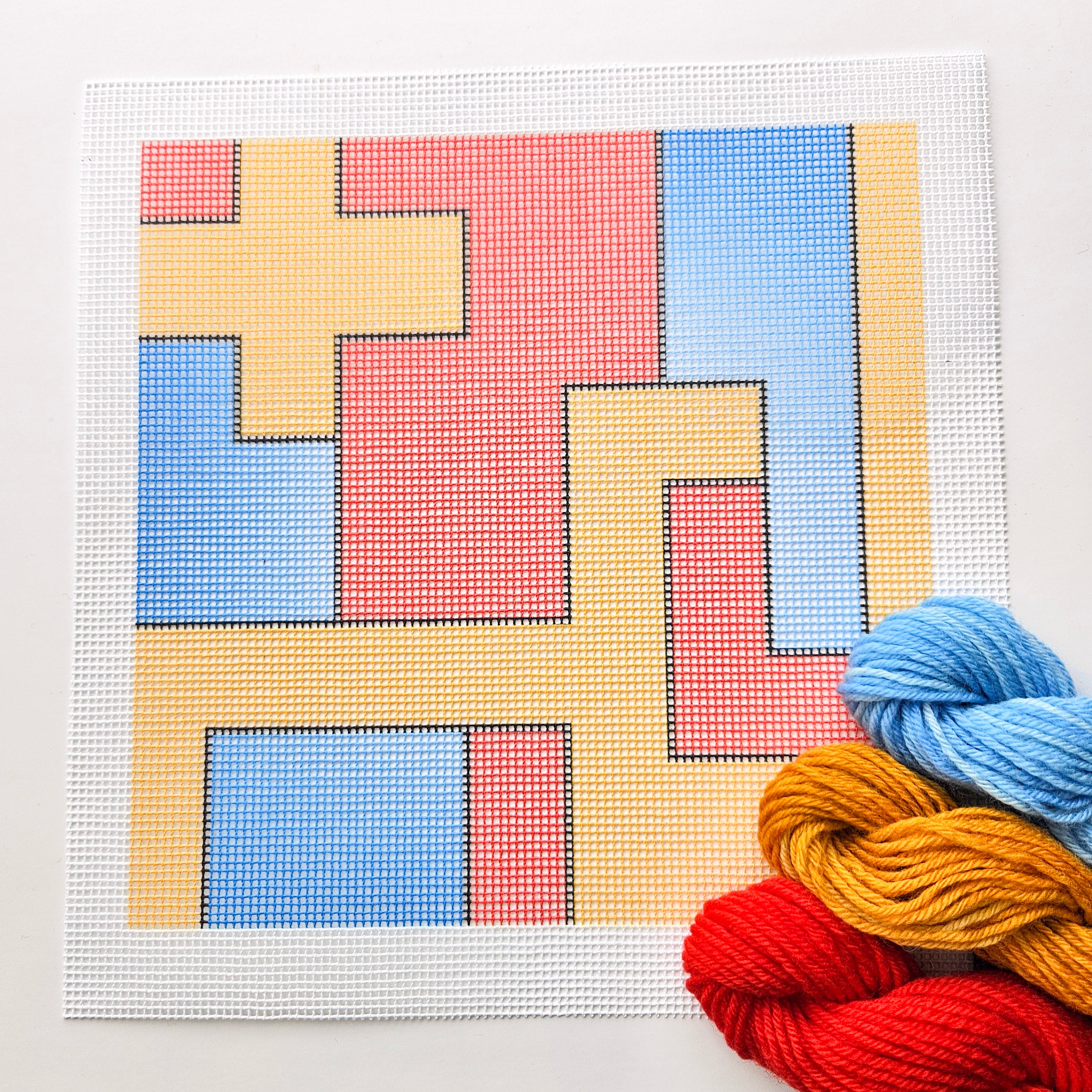 Bold Geometry Beginner Needlepoint Kit