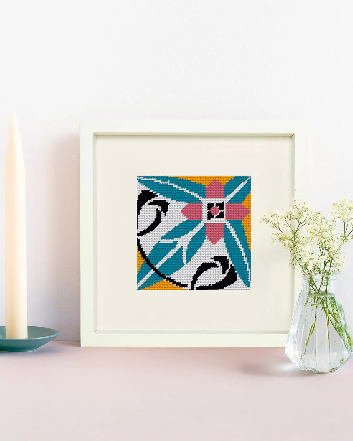 Portuguese Tile Needlepoint Kit: Costa Cabral