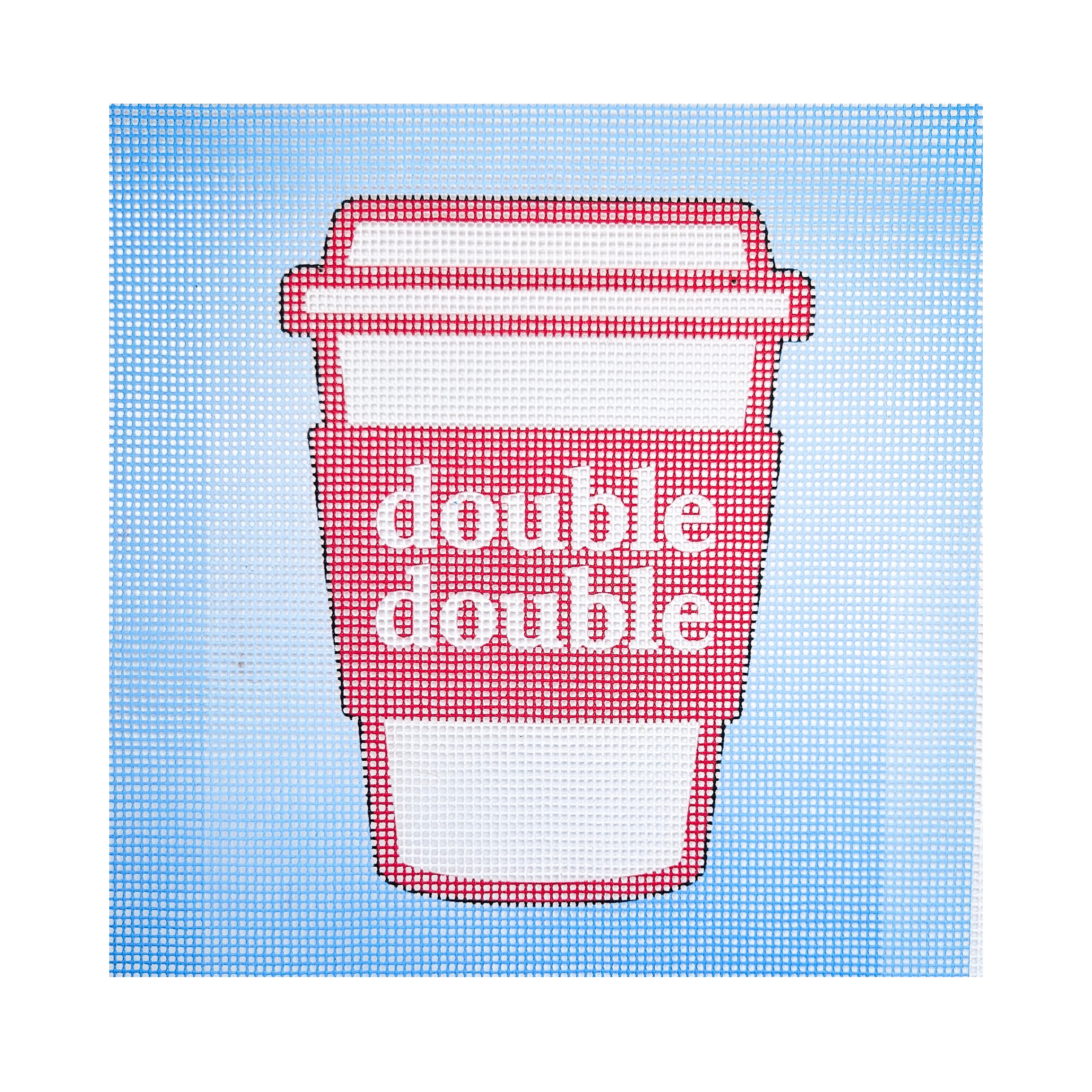 Double Double Beginner Coffee Needlepoint Kit