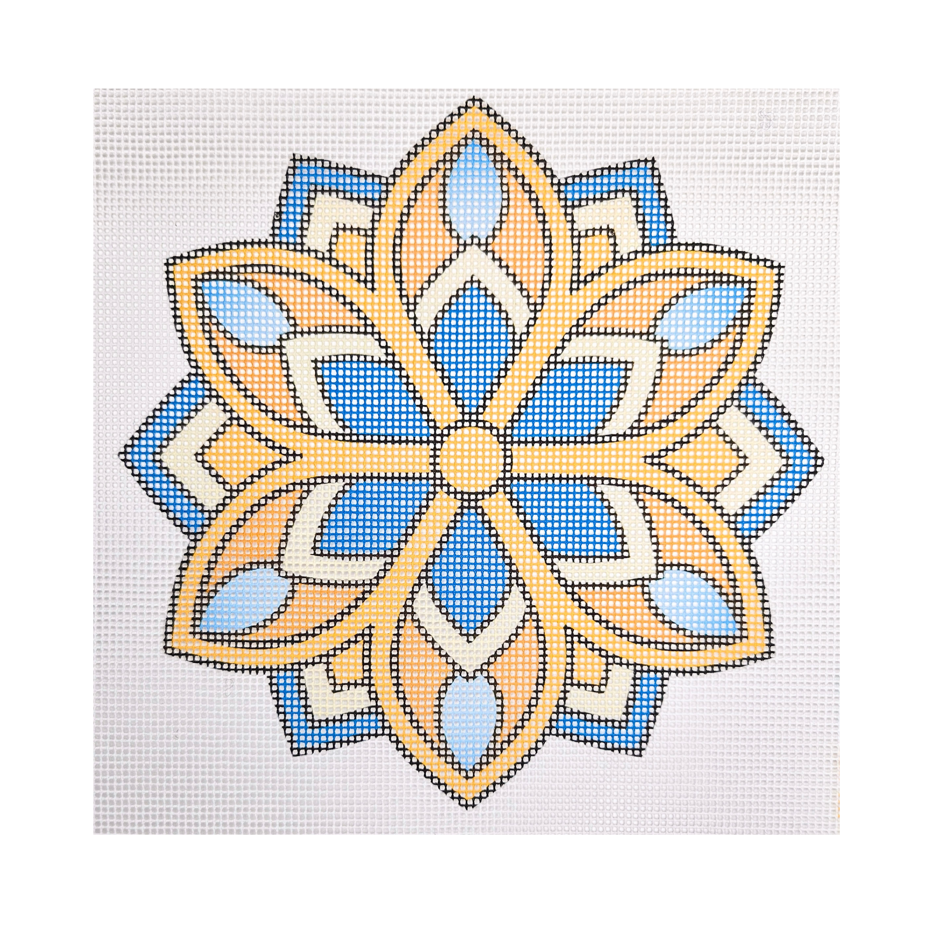 Blue Mandala Needlepoint Kit