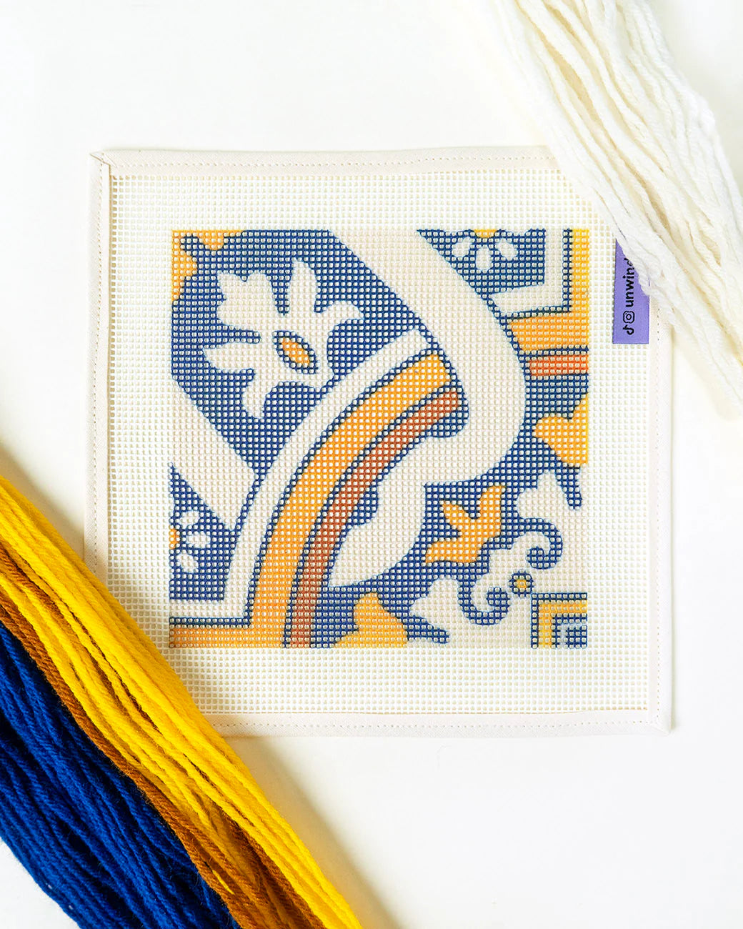 Portuguese Tile Needlepoint Kit: Cedofeita