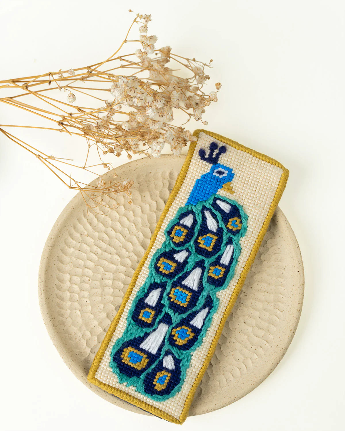 Peacock Bookmark Needlepoint Kit