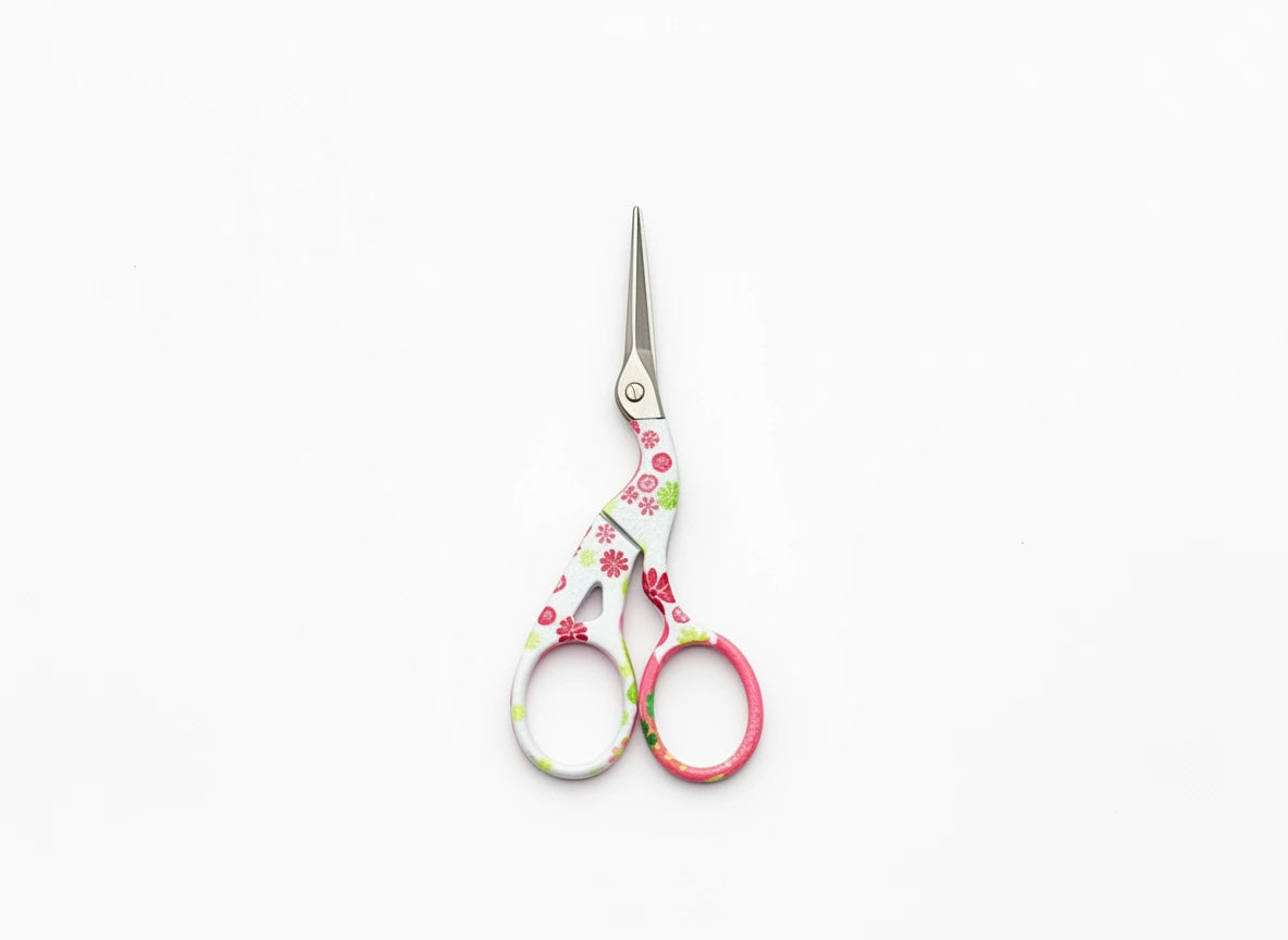 Small Stork Scissors - Floral Pink