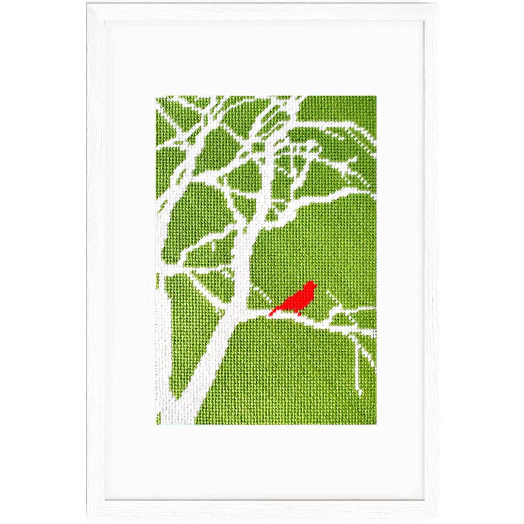 Red Bird Needlepoint Kit