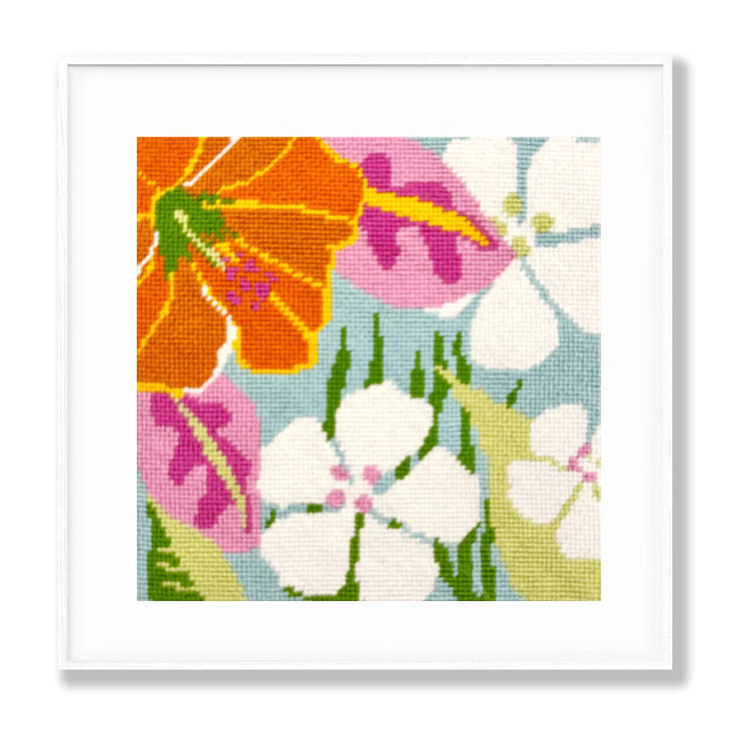 Tropical Flowers Needlepoint Kit